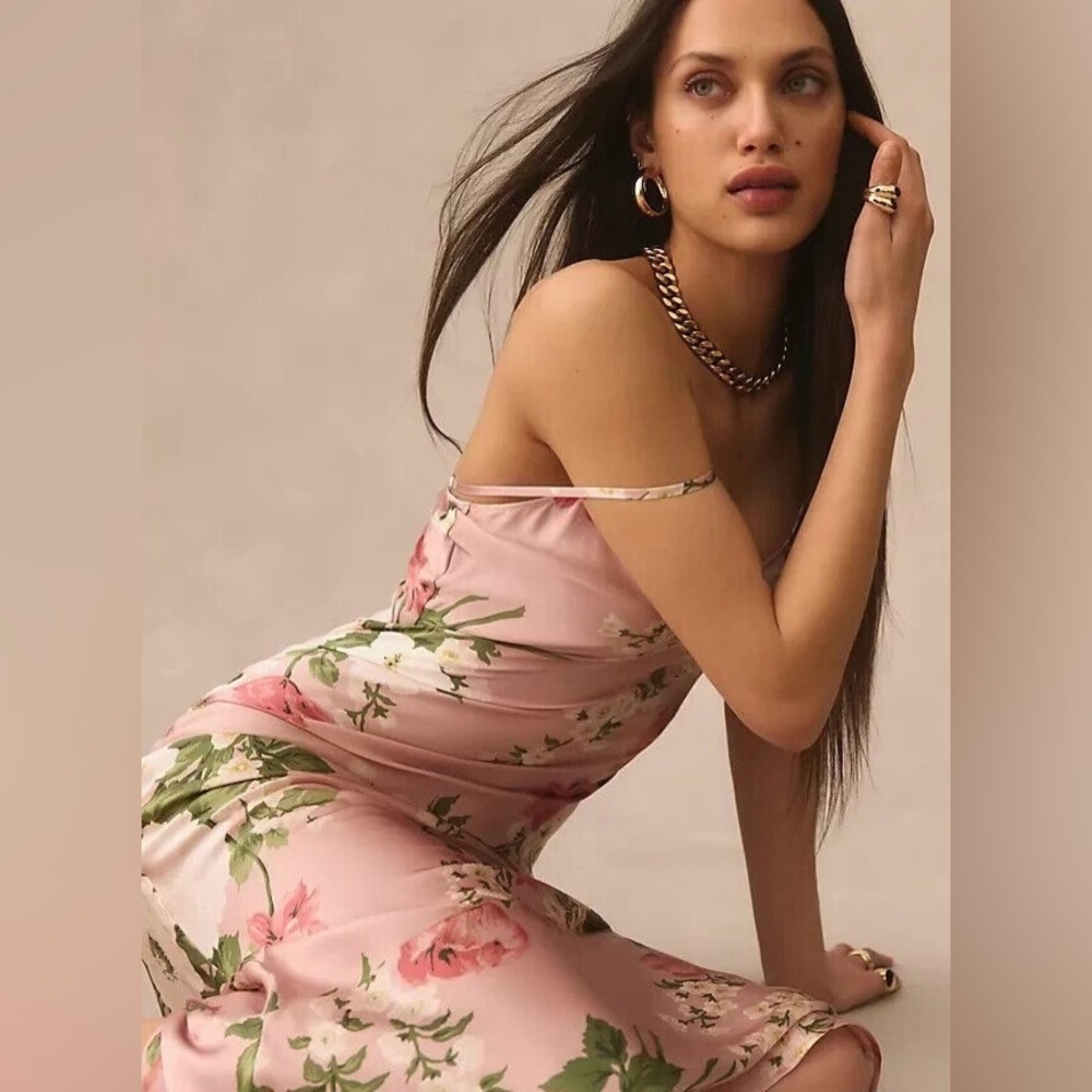Reformation Frankie silk dress